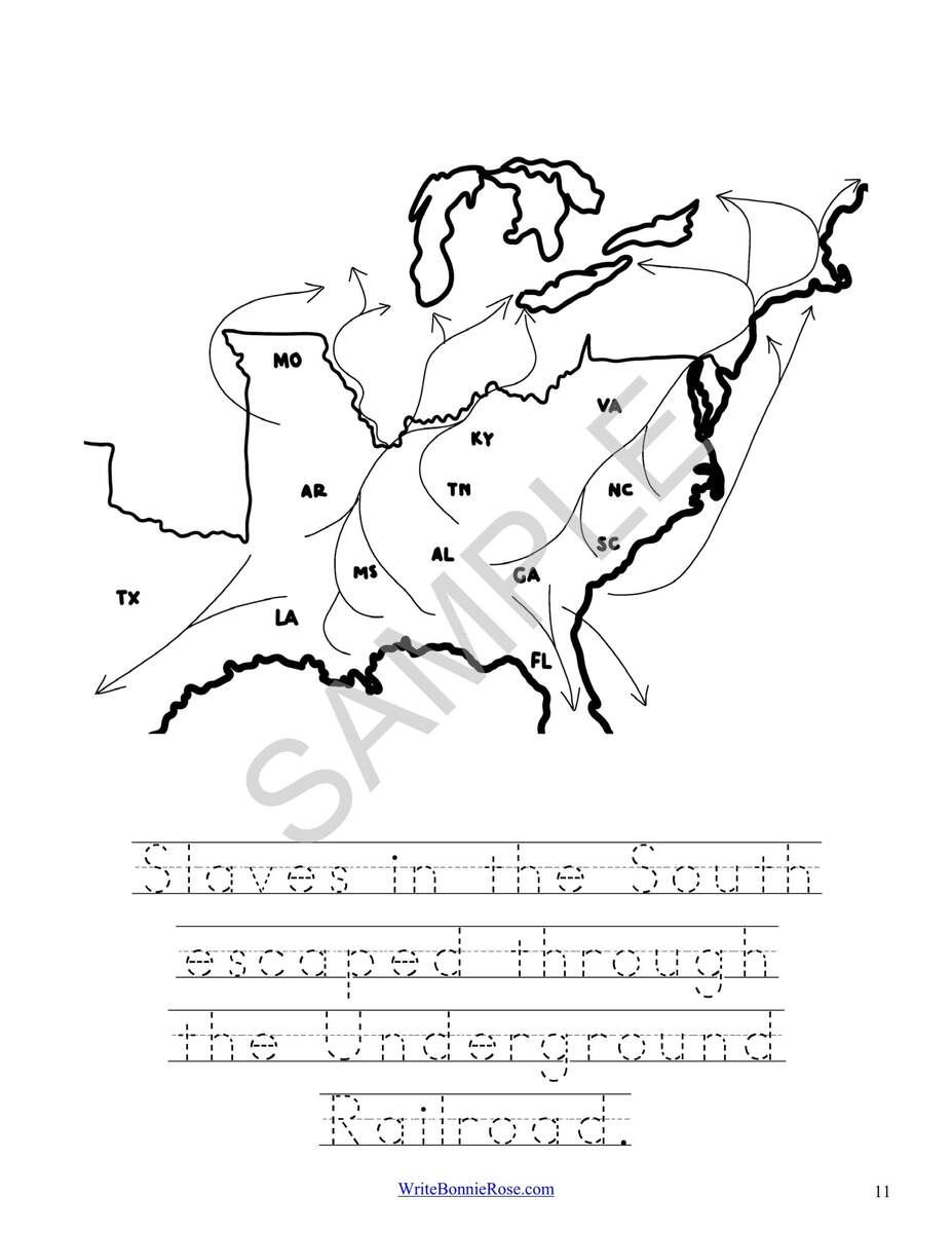 Underground Railroad Coloring Book Level B Made By Teachers