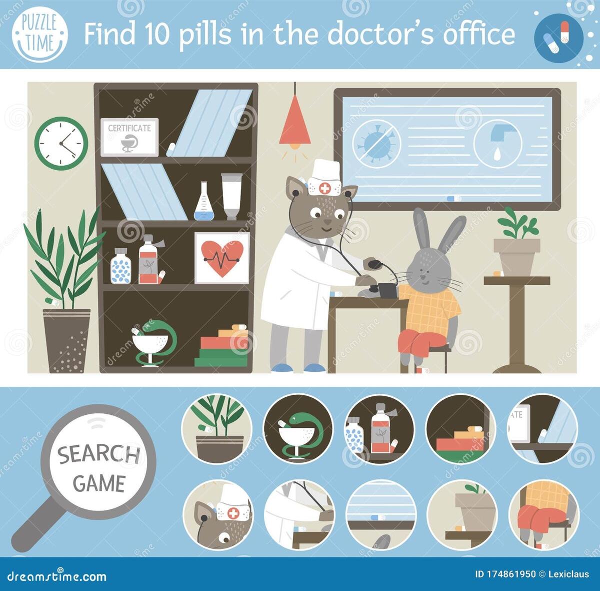 Vector Medical Searching Game For Children With Pills Lost In The Hospital Cute Funny Scene Find Hidden Objects Stock Vector Illustration Of Activity Cardiologist 174861950 Vector Medical Searching Game For Children With Pills Lost In The Hospital Cute Funny Scene Find Hidden Objects Stock Vector Illustration Of Activity Cardiologist 174861950