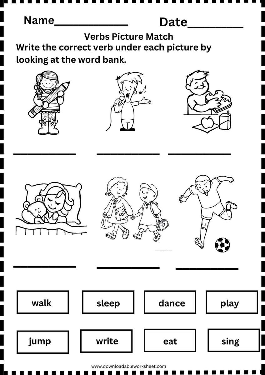 Explore Language Dynamism With Our Free Verb Worksheet Engaging Grammar Fun