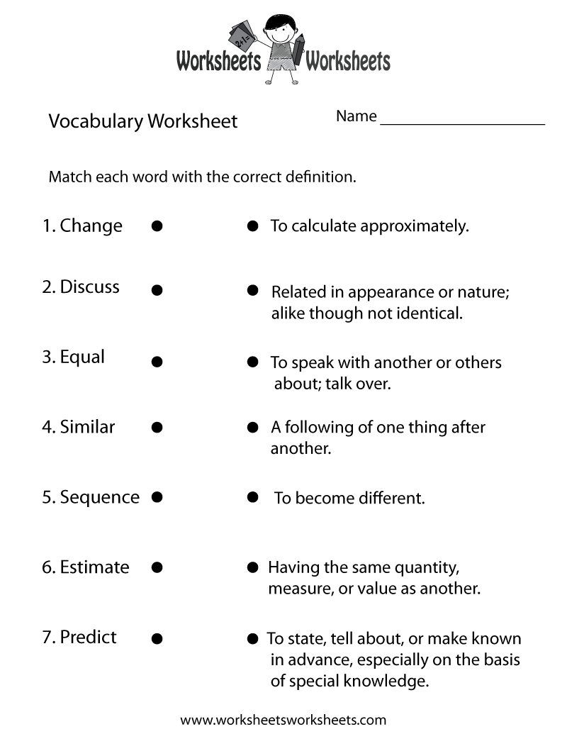 Vocabulary Building Worksheet Worksheets Worksheets Fourth Grade Spelling Worksheets Free Printable Word Lists Practice