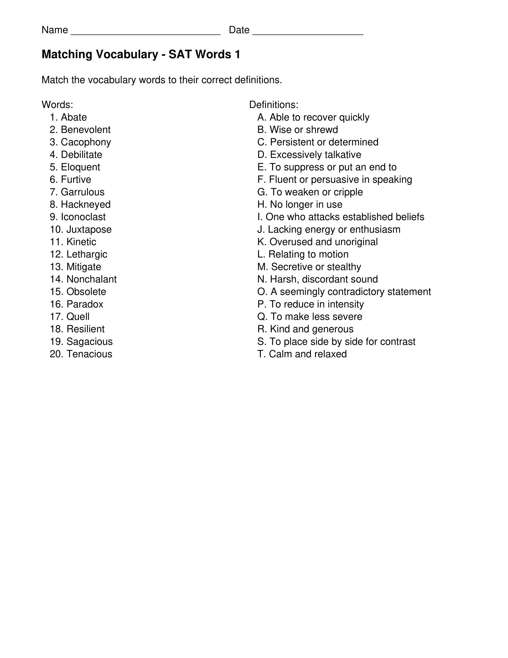 Vocabulary Worksheets 7th Grade Vocabulary Worksheets