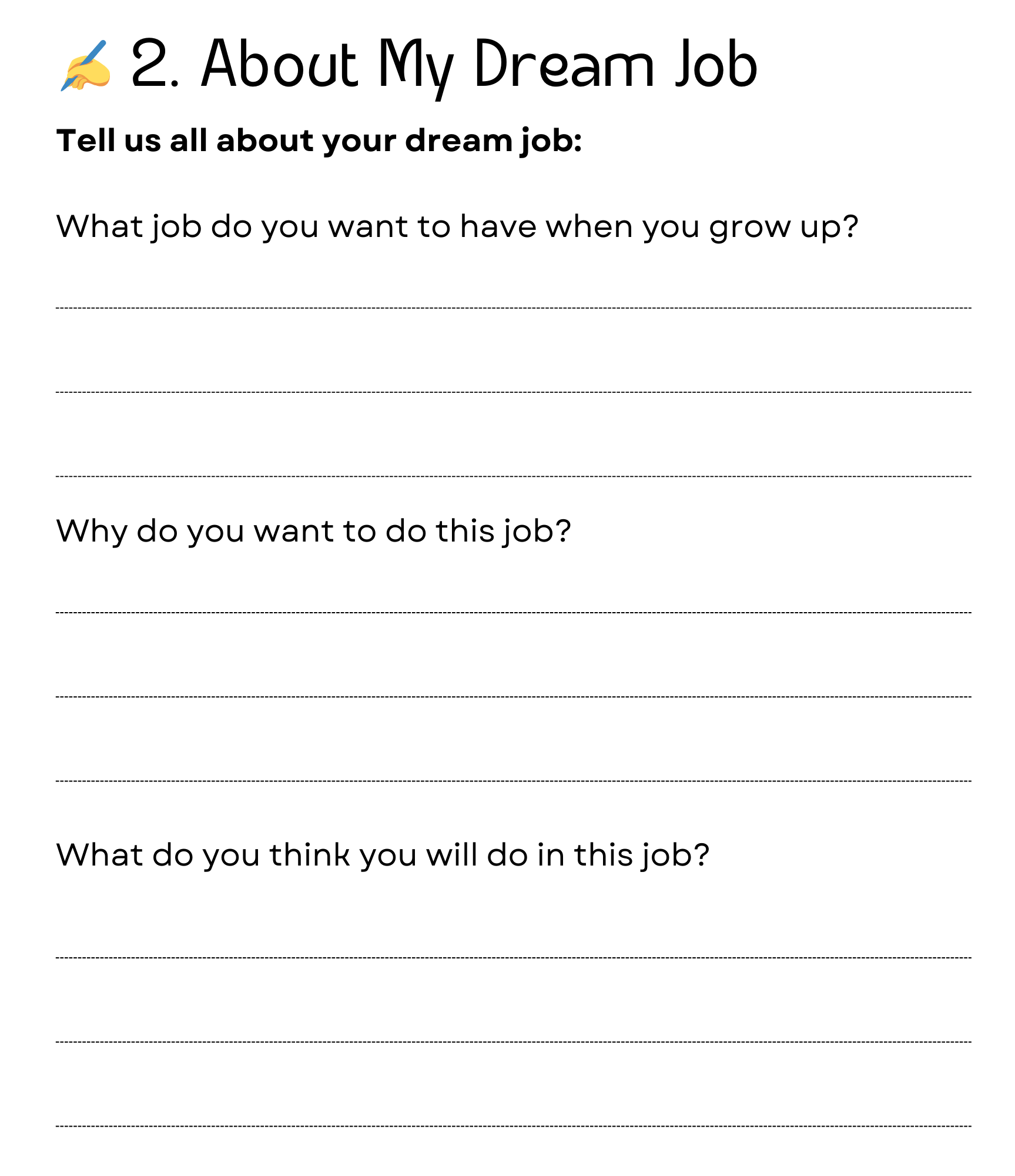 What I Want To Be When I Grow Up Worksheet When I Grow Up Template Printable Made By Teachers