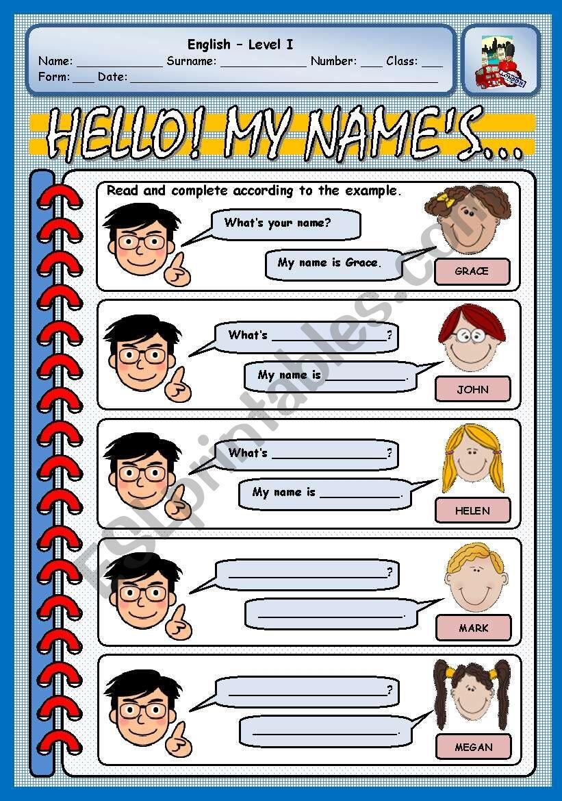 WHAT S YOUR NAME ESL Worksheet By Xani Gnatv What S Your Name 15 Days What S Your Name ESL Worksheet By Sivartan Rustic Farmhouse Sign
