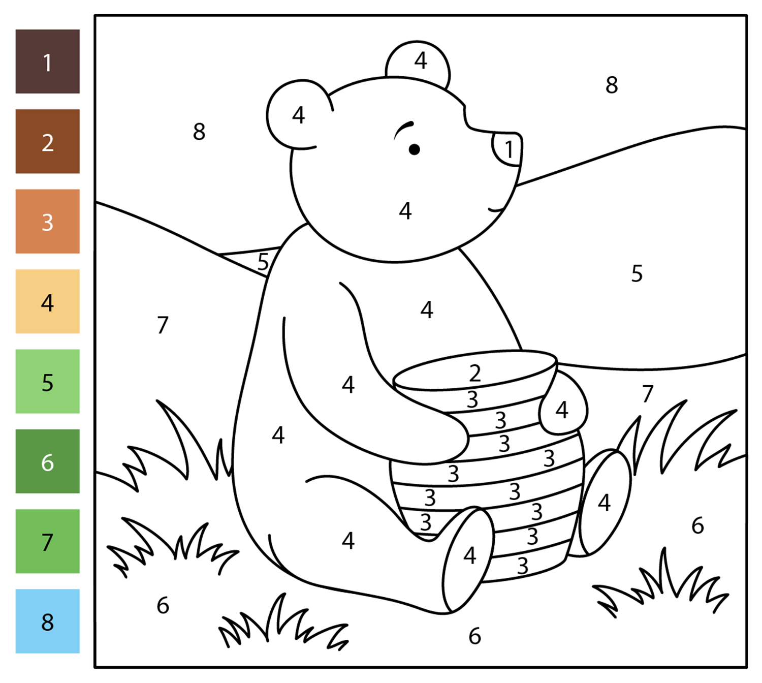 Disney Color By Number Kids Activity Zone