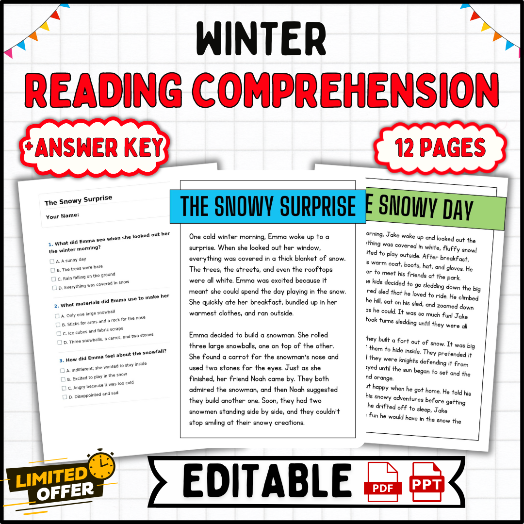 Winter Reading Comprehension Passages 2nd Grade Activities Worksheets Made By Teachers