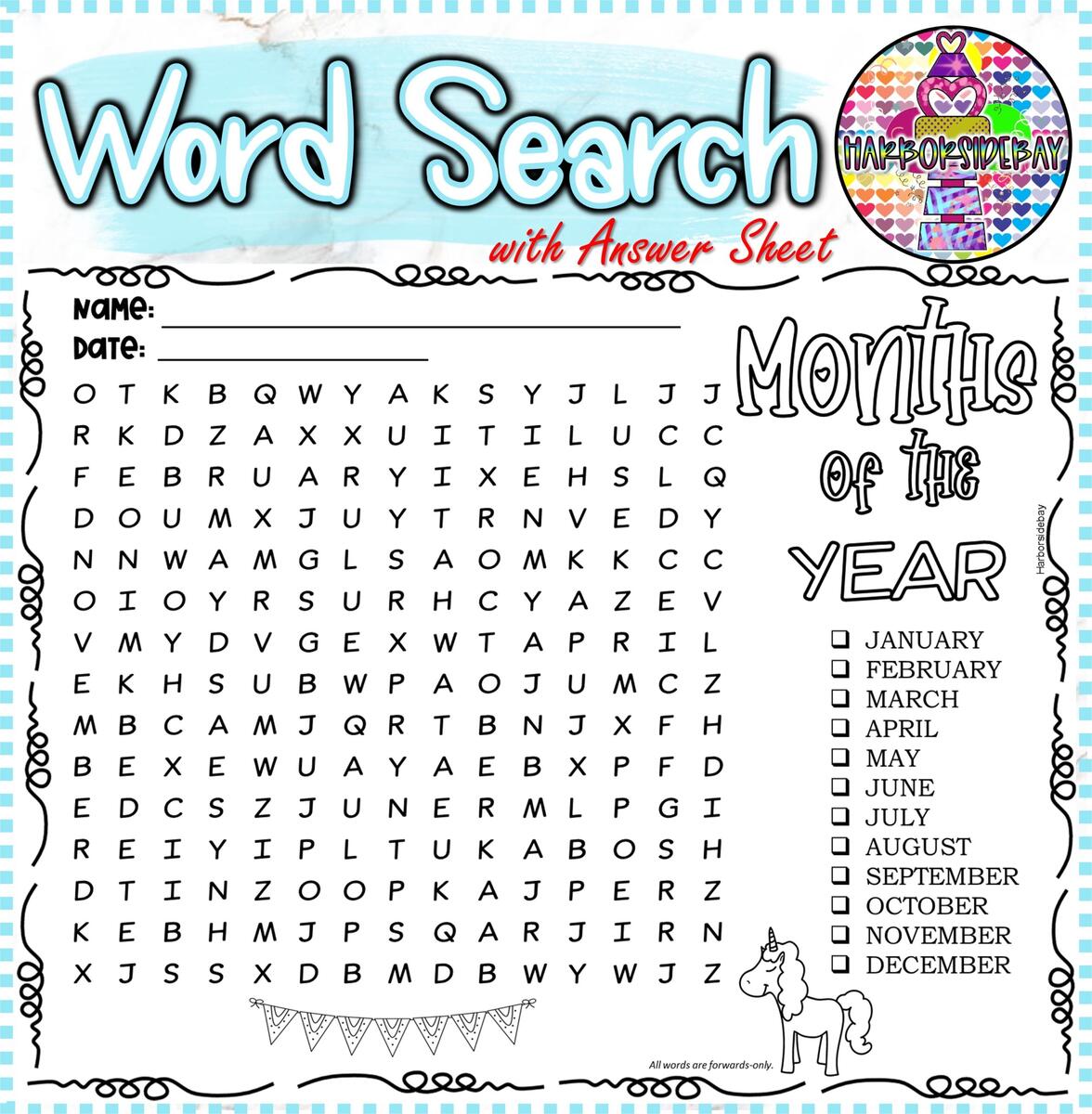 Word Search Months Of The Year Worksheet Made By Teachers Word Search Months Of The Year Worksheet Made By Teachers