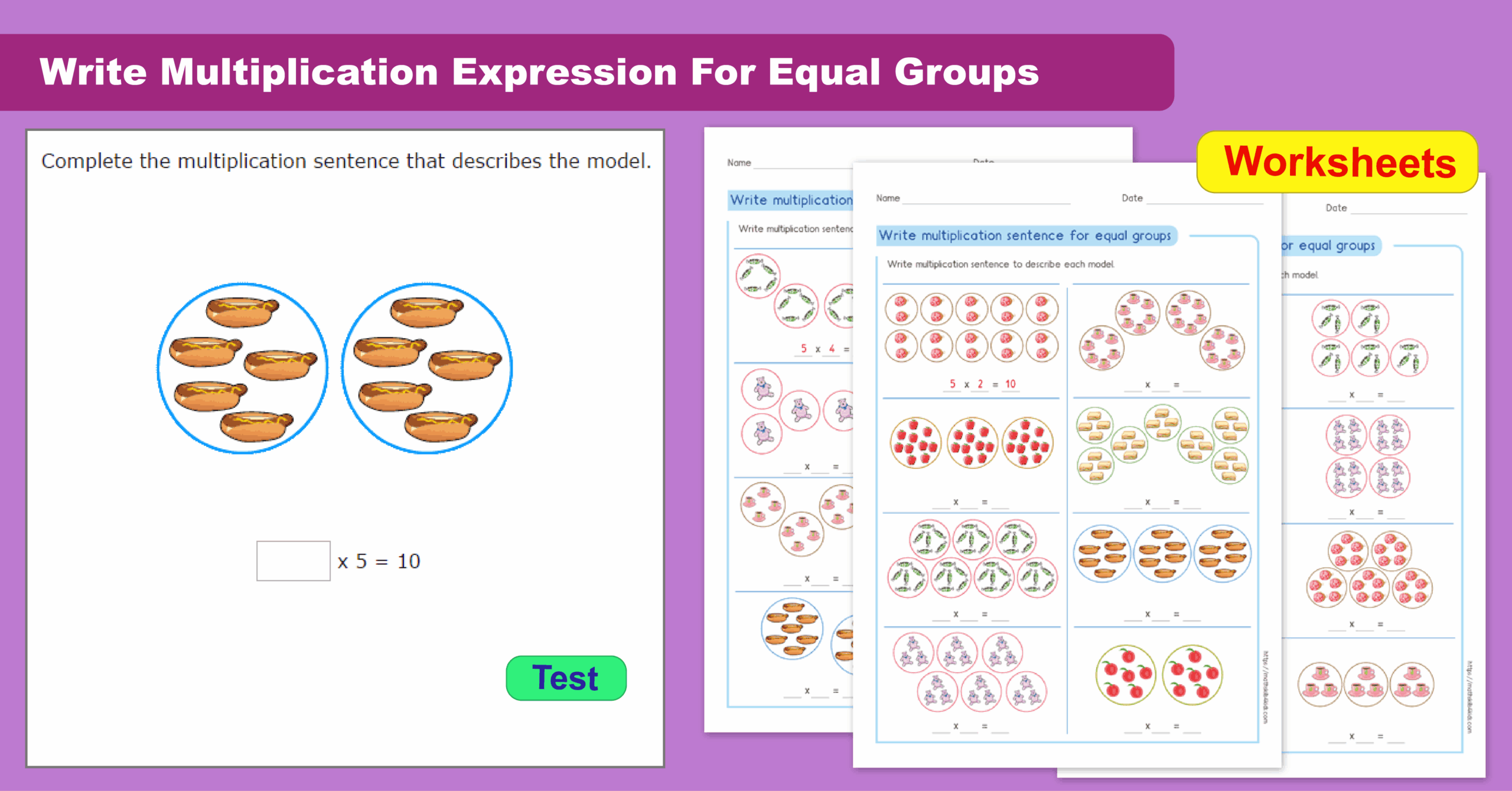 Write Multiplication Expression For Equal Groups Understand Multiplication Concept Write Multiplication Expression For Equal Groups Understand Multiplication Concept