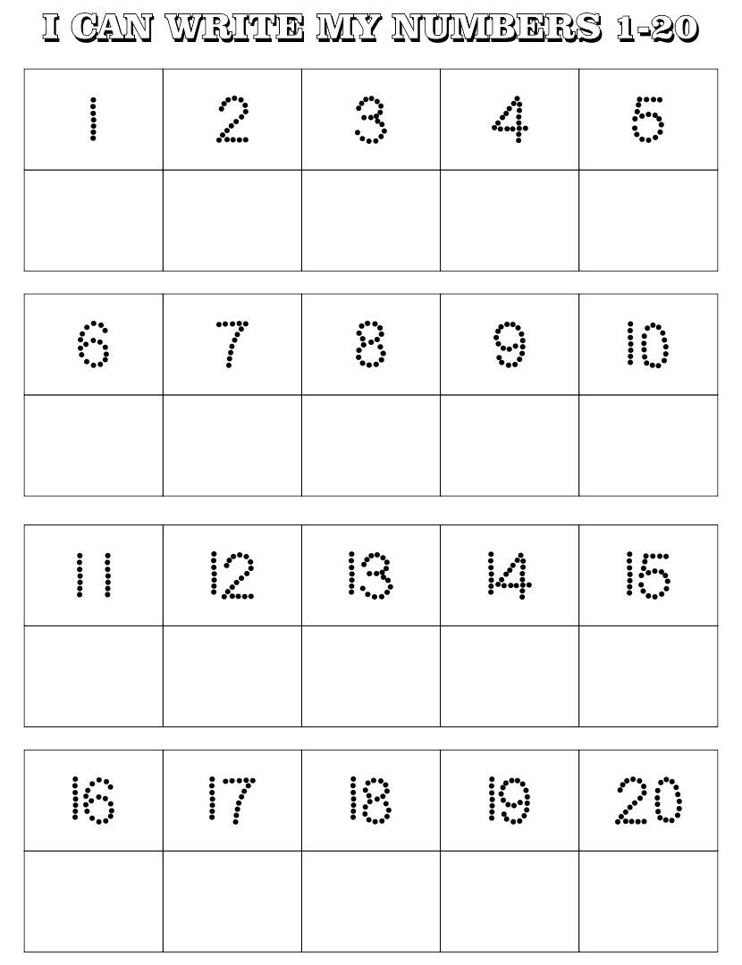 Writing Numbers 1 20 Worksheets Number Writing Worksheets Worksheets Library
