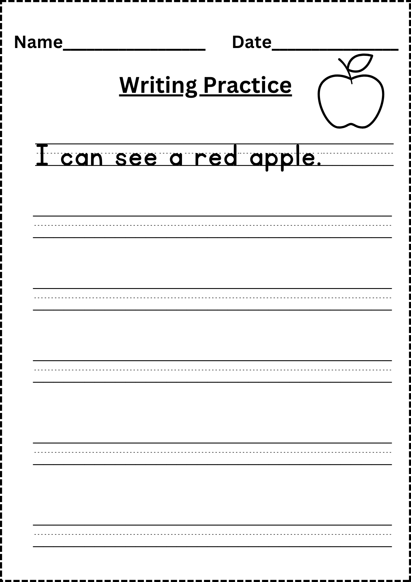 Writing Practice Worksheets Free 5 Pages Writing Practice Worksheets Free 5 Pages