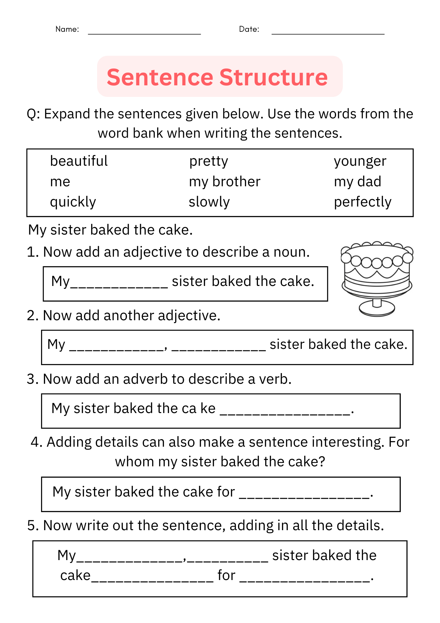 Writing Sentences Sentence Structure Worksheet Digital Printable For Grade 1 Made By Teachers Writing Sentences Sentence Structure Worksheet Digital Printable For Grade 1 Made By Teachers